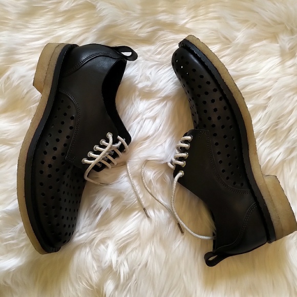 Rag & Bone Milo Crepe Honeycomb Perforated Oxfords - Picture 6 of 8